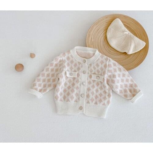 0-3T Newborn Kid Baby Girls Clothes Autumn Winter Warm Sweater Cardigan Knit Top Cute Sweet Knitwear Coat Children Sweater