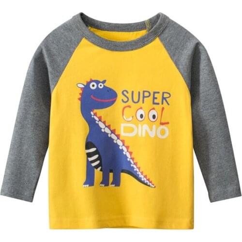 Childrens autumn new products Korean version of boys' bottoming shirt childrens long-sleeved T-shirt