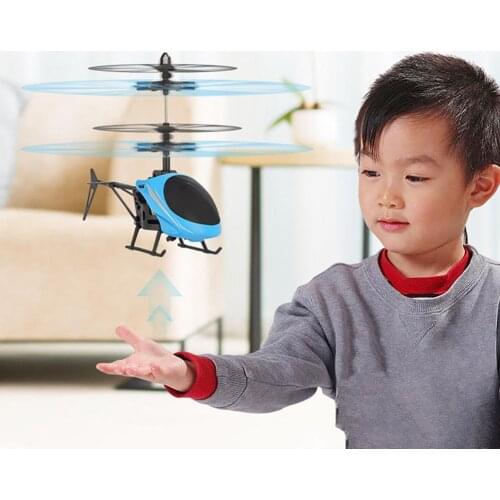 Kid RC Plane Toy USB Rechargeable Infrared Induction Helicopter Three Seconds Start Hand Suspension Aircraft Toys For Children