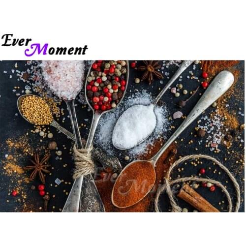 Ever Moment 5D DIY Diamond Painting Seasoning Diamond Mosaic Full Square Drills Artwork Home Decoration Rhinestone ASF1223