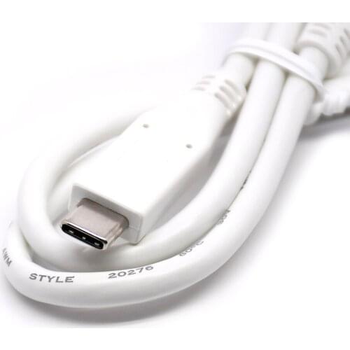 50cm 10Gbps 100W USB3.1 Type-c cable USB-C male to male data and charge cable for Macbook laptop tablet cellphone white color