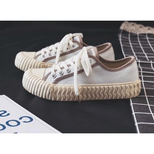 Sneaker Women Canvas Shoes Vulcanized New Lady Casual Lace Up Flat Heel Mixed Color Spring Autumn Good Quality AA-276