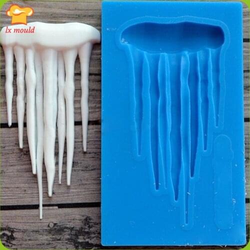 LXYY Ice Icicle Bounded by a winter theme Christmas cake decoration molds edge
