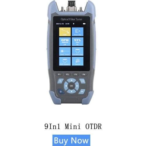Mini OTDR Fiber Optic Reflectometer Pro 980rev with 9 Functions VFL OLS OPM Event Map 24dB for 64km Fiber Cable Ethernet Tester