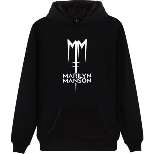 Top Rock band Marilyn Manson Hoodies Men/Women Industrial Metal Rock Band Hoodie Sweatshirt Long Sleeve Hip Hop Jacket Coat