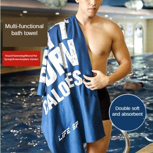 Superfine fiber adult beach towel printing sports bath towel gym quickly dry big towel swimming bibulous beach towel