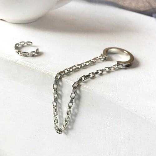 New Ear Cuff Clip Chain Earring For Women Tassel Clip On Earrings Fashion Korea Silver Color Jewelry Femme New Earcuff