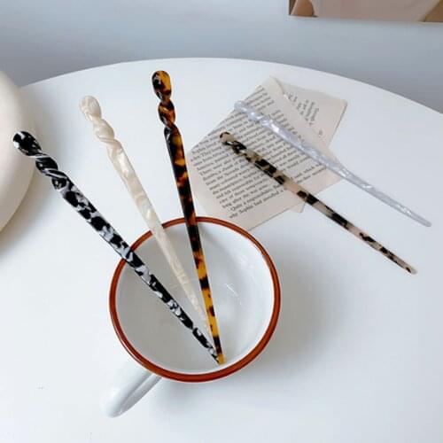 2021 New Chinese Style Hair Sticks Acetate Resin Chopstick Women Hairpins Hair Clip Pins Wedding Hair Accessories Jewelry