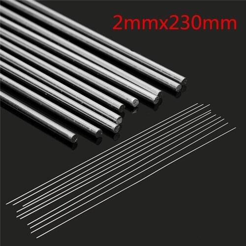 8pcs 2mmx230mm Silver Aluminum Alloy Welding Rod Low Temperature Metal Soldering Brazing Wire Solder TIG Filler Rods