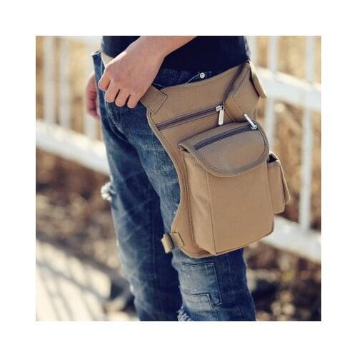 TRIPNUO Cycling Canvas Waist Bag Outdoor Tactical Multi-function Leg Bag Mens Bag Casual Sports Pockets Fishing Tackle Bag