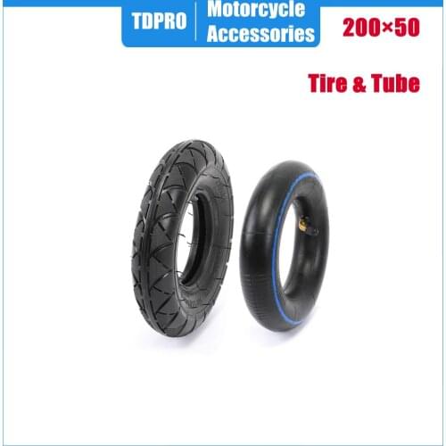 TDPRO 200x50 Motorcycle Scooter Tire&Inner Tube Razor E100 E150 E200 eSpark Crazy Cart Pit Bike Wheel Karting New Tires