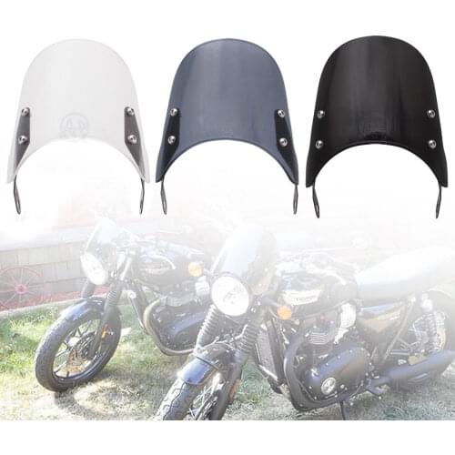 Windscreen Pare-brise For Triumph Bonneville/SE/T100/T120 2001-2017, Thruxton 900 03-15 Motorcycle Windshield Wind Deflectors
