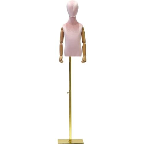 High-Quality 1-2year Wood Arm Color Hand Mannequin Body Stand Dress Child Sewing Model,Flexible Women,Adjustable Rack 1pc D406