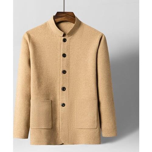 High-end mens sweater coat spring and autumn new trend casual handsome knitted cardigan woolen mens jacket