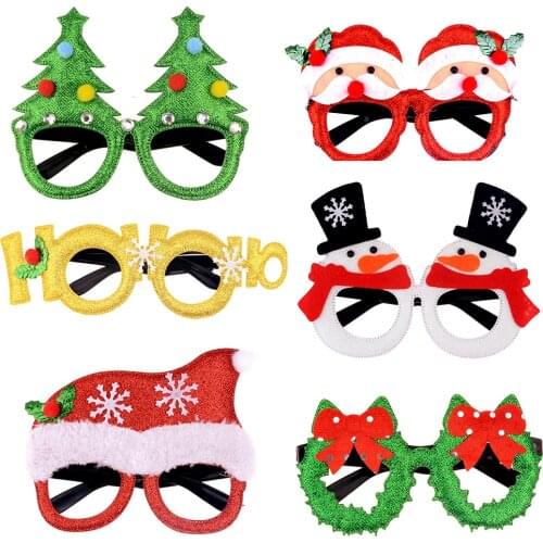 1PCS Christmas Decorations Adult Children Toys Santa Claus Snowman Antler Glasses Christmas Decorative Glasses