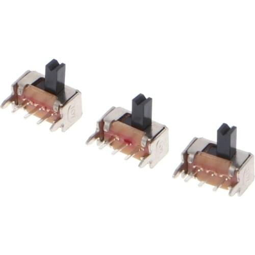 High quality 2019 New 10 Pcs Toggle Vertical Slide Switch 1P2T 3 Pin 3mm Shank For PCB Mount SK12D07-VG4