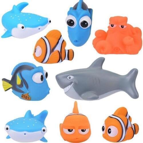 100pcs Childrens Bathing toys Lovely cartoon sea animal Childrens baby bathroom Beach Playing Water Spray Toys