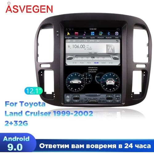 Android Car GPS Navigation For TOYOTA LAND CRUISER LC100 1999-2002 12.1 Inch Car Multimedia Stereo Video Player Headunit Player