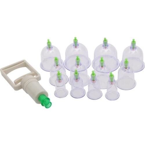 12Pcs Vacuum Cup Suction Therapy Device Body Massage Health Care Vacuum Cans Cellulite Suction Cup Therapy
