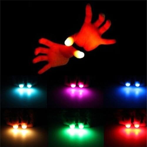 Halloween Magic Light Up Thumbs Fingers Trick Appearing Light Close Up Party Decoration 2 PCS