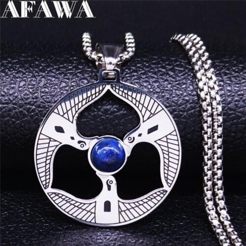 2021 Three Birds Pendant Necklace Goddess Birds Religious Amulet Necklaces Jewelry collar acero inoxidable mujer N4013S02