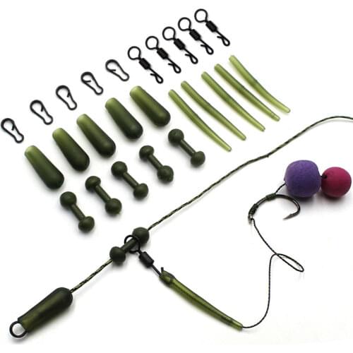 5 set Helicopter Rigs Carp Fishing Accessories Anti Tangle Sleeves Quick Change Swivel For Carp Fishing Rig Method Feeder Tackle