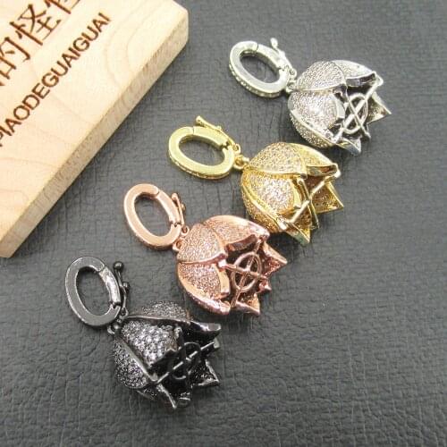 APDGG 15x27mm Flower Gold plated cubic zircon CZ Micro Pave Connector Tassel Pendant necklace Bracelet Jewelry DIY