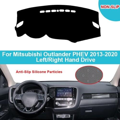 Car Dashboard Cover Dash Mat For Mitsubishi Outlander PHEV 2013 - 2020 Flannel Suede Polyester Dashmat Carpet Cape Protector