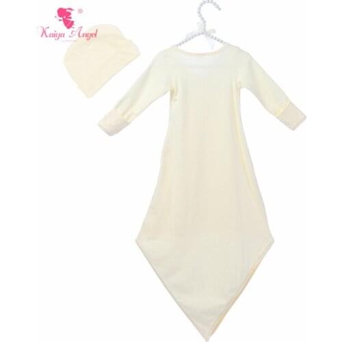 Kaiya Angel Hot Sale Newborn Baby Boy Girl Sleeping Bag Solid Or Striped CoveredButton Long Sleeve NB~24M Kids Factory Wholesale