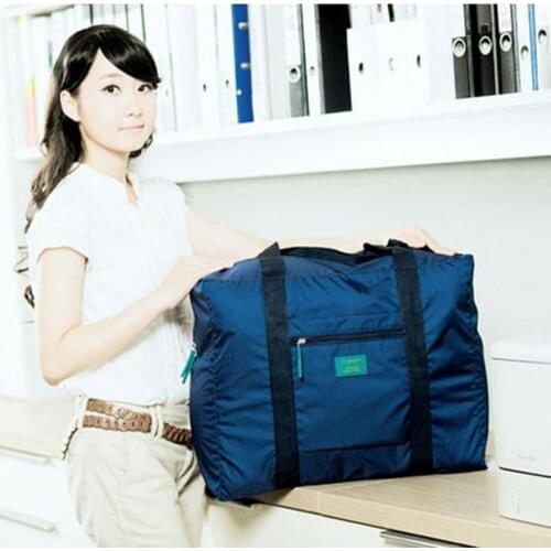 Travel Storage Bag Luggage Waterproof Nylon 4 Colors Portable Folding Organizer Bags Suitcase Handbag Case for Travel Capicity