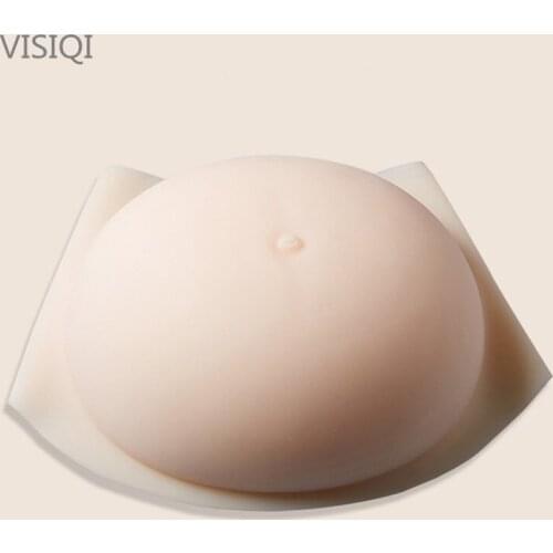 VISIQI 4400g/pc Two colors 5-7 Months Twins Top Madical Silicon Fake Belly Baby Tummy Silicone Belly Fake Pregnancy Wholesale