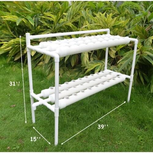Hydroponic Grow Kit Plant Growing System for Leafy Vegetables 6 Pipes 2 Layers 54 Sites 2.5inch Pipe