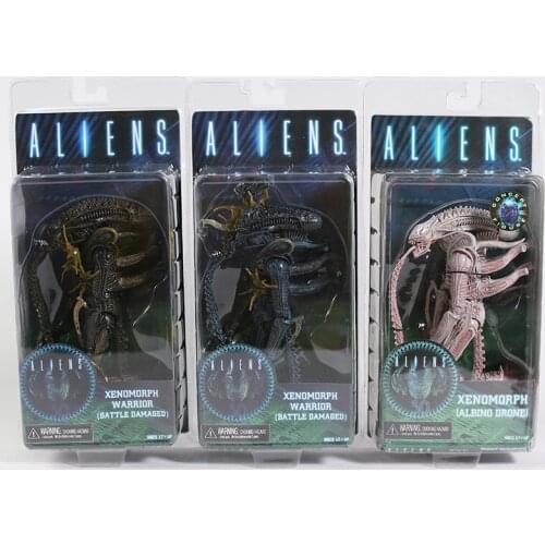 NECA Aliens Xenomorph Warrior Battle Damaged Albino Drone 7" Action Figure Collection