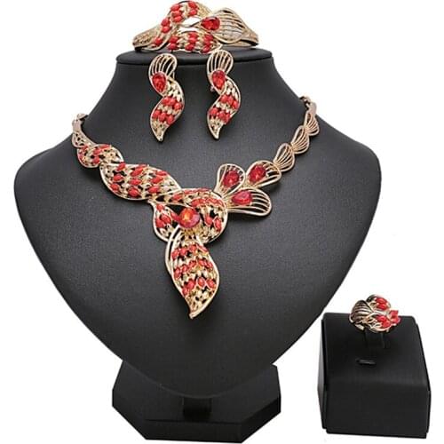 Longqu 2020 Dubai Gold Designer Jewelry Set Nigerian Wedding woman accessories jewelry set African Beads costume Jewelry Set