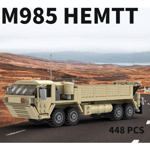 MOC Building Block Maker Military Series M985 HEMTT Assembly Model Children Toy Creative DIY Build Bricks Birthday Gifts