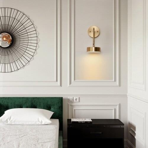 Brass Wall Sconce Lamp Home Decor Light Nordic Fixture Interior Wall Light Loft Style For Bedroom Bedside Living Room Teen Room
