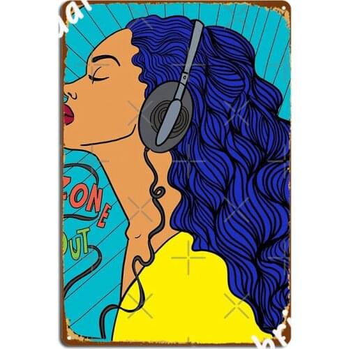 Retro Girl Metal Sign Plates Party Funny Wall Cave Tin Sign Poster