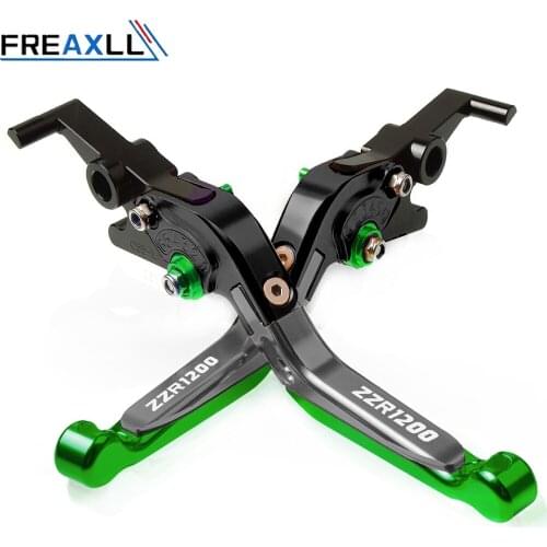 Motorcycle CNC Adjustable Brake Clutch Lever Handle Hand Grips For Kawasaki ZZR1200 ZZR 1200 2002 2003 2004 2005 zzr1200