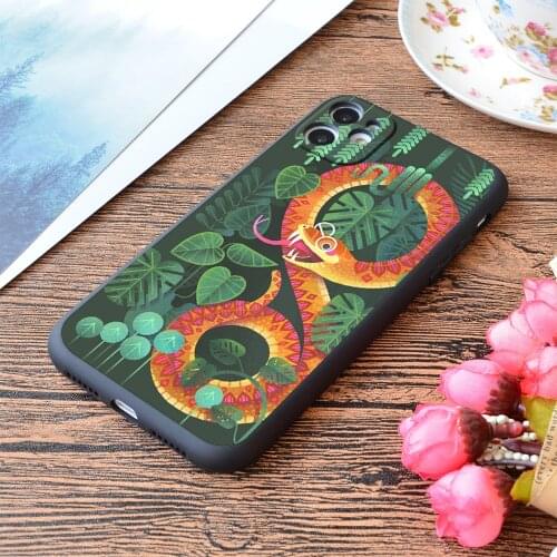 For iPhone Mr Snake Visited The Optometrist Print Soft Matt Apple iPhone Case