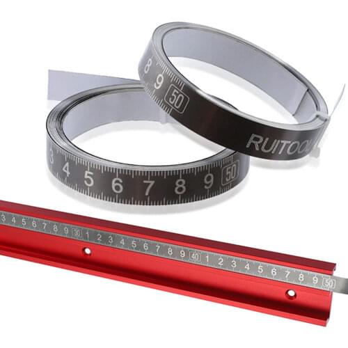 Stainless Steel Miter Track Tape Measure Self Adhesive Woodworking Ruler Rust-Proof Metric Scale Ruler Rust-Proof Woodwork Tools