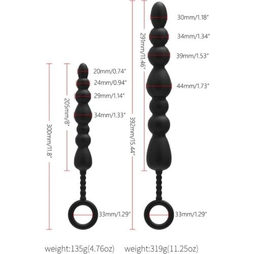 New Adult products silicone flirting pull beads with ring anal plugs solid back court vaginal massage long penis Gay Sex toys