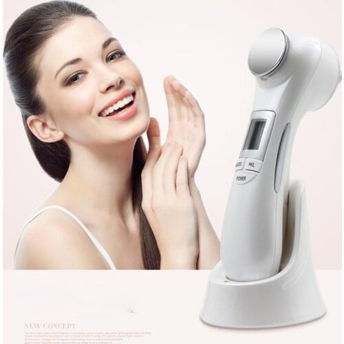 NEW Double RF Radio Frequency Facial Mesotherapy LED Photon Therapy Face Lifting Skin Rejuvenation Face Massage Machine