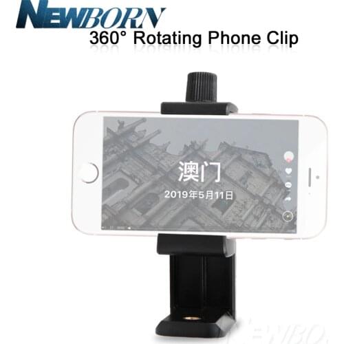 New Portable 360 Degree Rotation Tripod Mount Holder Cell Phone Stand Bracket Clip Mount Bracket Adapter for Smartphone