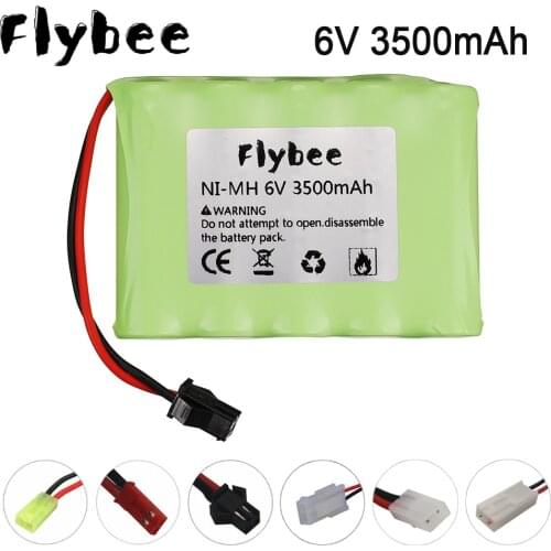 Upgrade 3500mah 6V NI-MH Battery for RC electric toys car truck boat model car nimh battery 3000 mah SM/JST/TAMIYA/EL-2P PLUG