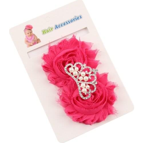 Girls shabby flower Headband wedding Rhinestone crown hairband for kids tiara Hair Accessories