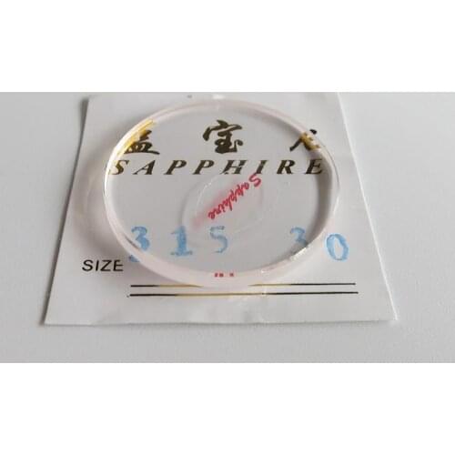 3mm Thick Flat Sapphire Watch Glass Anti scratch Smooth Round Transparent Crystal Glass For Watch Repair Size 29.5/30/31/31.5mm