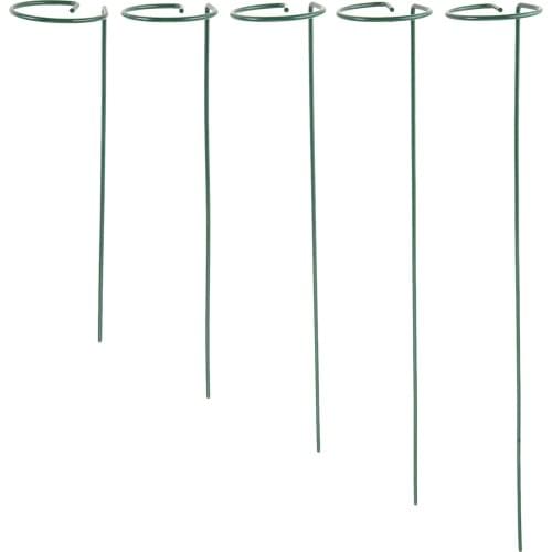 10/6 PCS Plant Support Stand Flowers Support Ring Plant Support Stakes Bonsai Support Backyard Garden Tool 10/12/14/16/18 inch