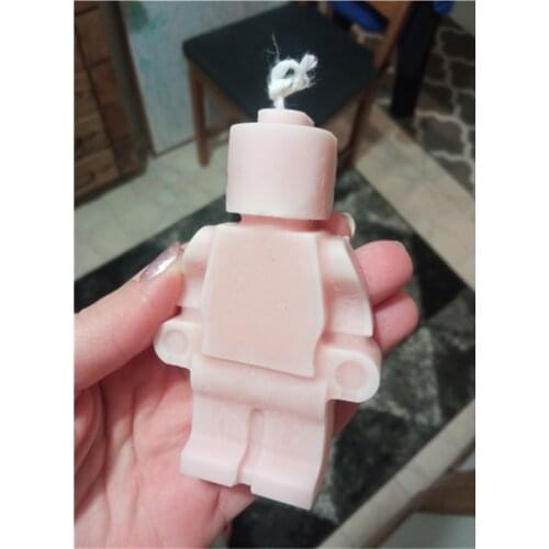 2 Robots Silicone Candle Mold for DIY Handmade Aromatherapy Candle Chocolate Ice Tray Handicrafts Soap Mould Making Tools