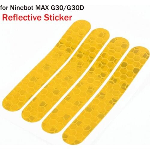 Front Rear Wheel Cover Reflective Sticker for Ninebot MAX G30/G30D Electric Scooter Night Warning Dustproof Reflective Stickers