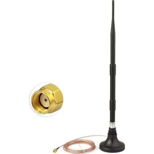 Superbat 2.4GHz 9dBi WIFI Booster Antenna Omni Aerial with 50 Ohm 3M Extension Cable RP-SMA/RP-TNC Plug(Female in) Connector